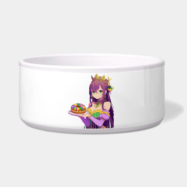 Anime Mardi Gras King cake Voerbakje (Voorkant)