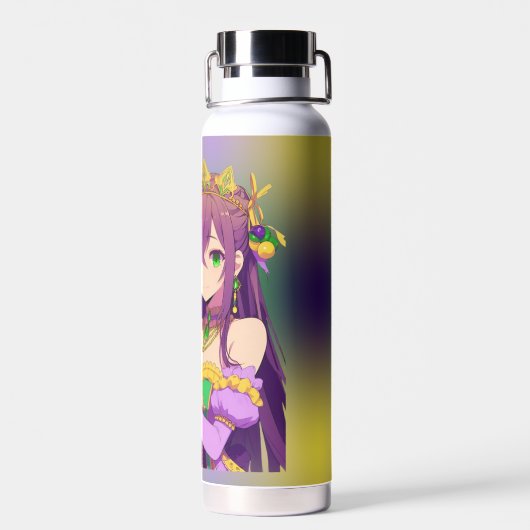 Anime Mardi Gras King cake Waterfles (Achterkant)