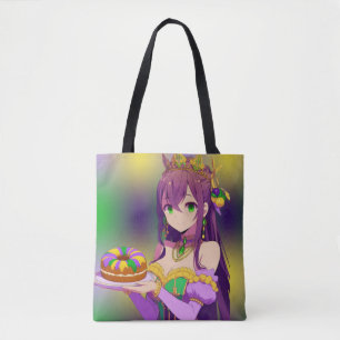 Anime Mardi Gras Koningstaart Tote Bag