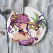 Anime Mardi Gras masker Ronde Button 6,0 Cm (In situ)