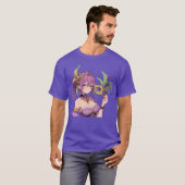 Anime Mardi Gras masker T-shirt (Voorkant volledig)