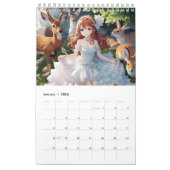 Anime meisje 12 maanden kalender (Jan 2026)