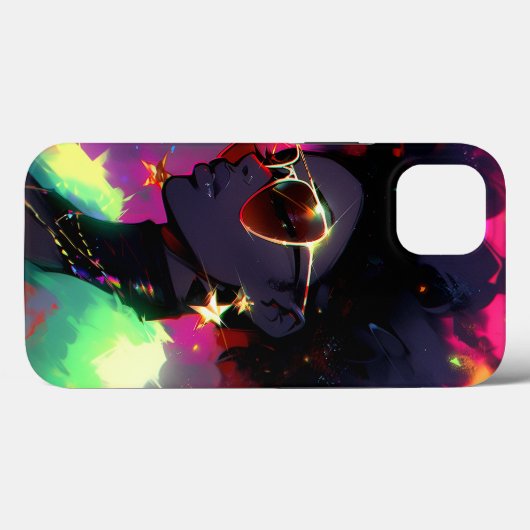 Anime Meisje Afrikaanse Amerikaanse Kunst Case-Mate iPhone Case (Achterkant (horizontaal))