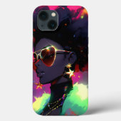 Anime Meisje Afrikaanse Amerikaanse Kunst Case-Mate iPhone Case (Achterkant)