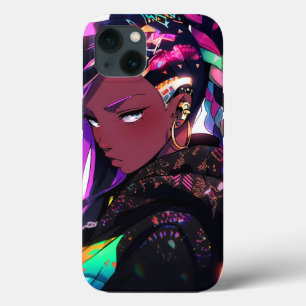Anime Meisje Afrikaanse Amerikaanse Kunst Case-Mate iPhone Case
