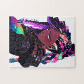 Anime Meisje Afrikaanse Amerikaanse Kunst Legpuzzel (Horizontaal)