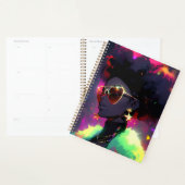 Anime Meisje Afrikaanse Amerikaanse Kunst Planner (Display)