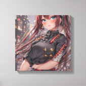 Anime Meisje AI Generatief Canvas Afdruk (Voorkant)