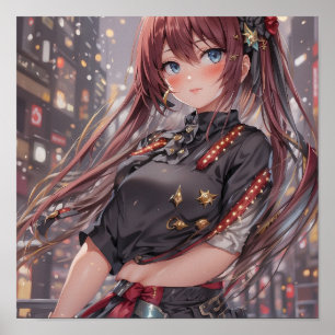 Anime Meisje AI Generatief Poster