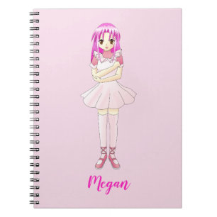 Anime Meisje Ballet Persoonlijk Notitieboek Roze
