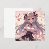 Anime Meisje Bedankkaart  (Voorkant / Achterkant)