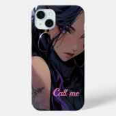 Anime meisje, bel me Case-Mate iPhone case (Achterkant)