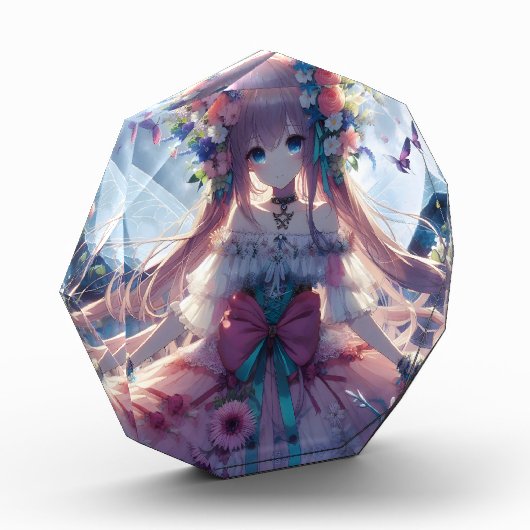 Anime Meisje Bloem Maan Fee Fotoblokken (Links)