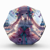 Anime Meisje Bloem Maan Fee Fotoblokken (Voorkant)