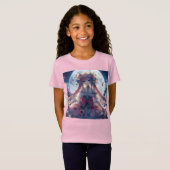 Anime Meisje Bloem Maan Fee T-shirt (Voorkant volledig)