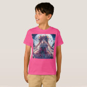 Anime Meisje Bloem Maan Fee T-shirt (Voorkant volledig)