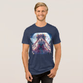 Anime Meisje Bloem Maan Fee Tri-Blend Shirt (Voorkant volledig)