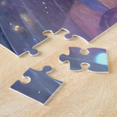 Anime Meisje dat onder het maanlicht zingt Pixie R Legpuzzel (Zijkant)