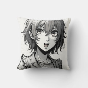 Anime Meisje   Dynamisch Karakterontwerp in Acties Kussen