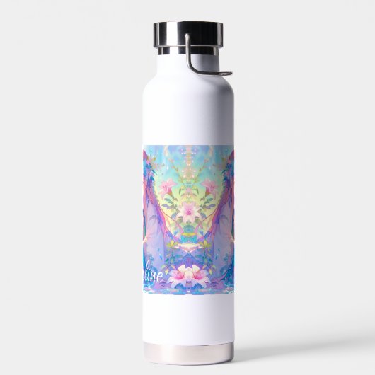 Anime Meisje en Axolotl gepersonaliseerd Waterfles (Links)