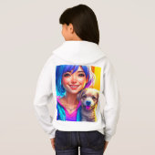 Anime Meisje en Puppy Hond (Achterkant volledig)