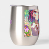 Anime Meisje en Siamese Kat Gepersonaliseerd (Rechts)