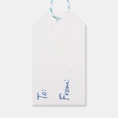 Anime Meisje en Siamese Kat Naar en Van Verjaardag Cadeaulabel (Achterkant)