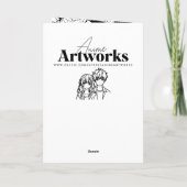 Anime Meisje en Vlinder Verjaardag Kleur Pagina Kaart (Achterkant)