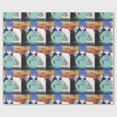Anime meisje en waterval inpakpapier (Vlak)