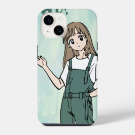 Anime Meisje Esthetische iPhone Hoes - Cute Cartoo 14 Hoesje