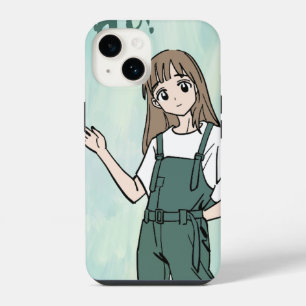 Anime Meisje Esthetische iPhone Hoes - Cute Cartoo 14 Hoesje