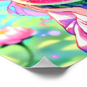  anime meisje eten watermeloen poster (Hoek)