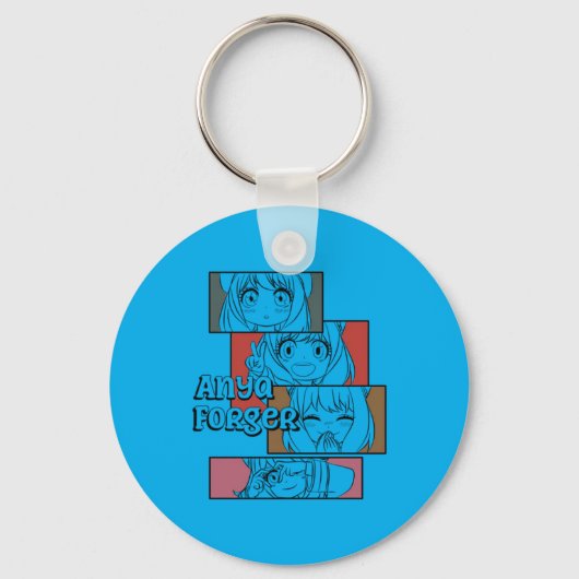 Anime Meisje - Forger Kunstwerk Sleutelhanger (Voorkant)