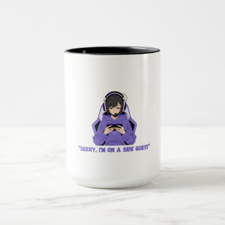 Anime meisje gamer paarse gaming kunst mok