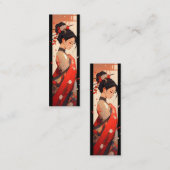 Anime Meisje Geisha Mini Visitekaartje (Voorkant / Achterkant)
