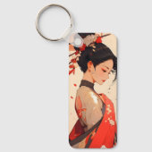 Anime Meisje Geisha Sleutelhanger (Voorkant)