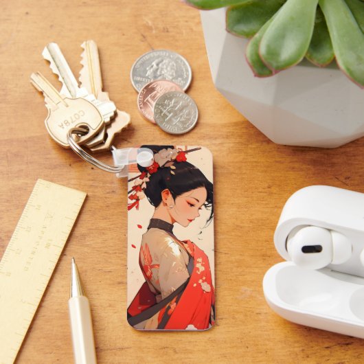 Anime Meisje Geisha Sleutelhanger (Bureau)