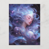 Anime meisje gemaakt van sterren briefkaart (Voorkant)