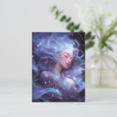 Anime meisje gemaakt van sterren briefkaart (Staand voorkant)