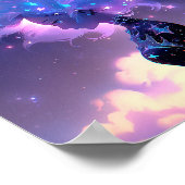 Anime meisje gemaakt van sterren poster (Hoek)