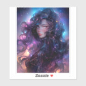 Anime meisje gemaakt van sterren sticker (Vel)