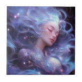 Anime meisje gemaakt van sterren tegeltje (Voorkant)