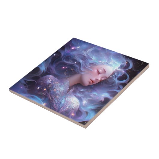 Anime meisje gemaakt van sterren tegeltje (Zijkant)