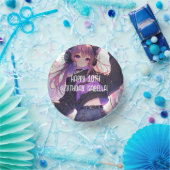  anime meisje gepersonaliseerde verjaardag papieren kommen (Feest)