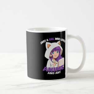 Anime Meisje Gewoon Een Meisje Dat Van Anime En Ku Koffiemok