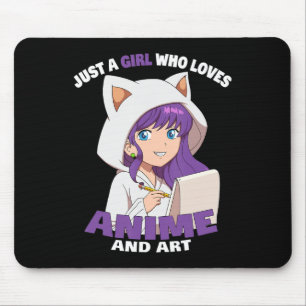 Anime Meisje Gewoon Een Meisje Dat Van Anime En Ku Muismat