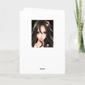  anime meisje happy birthday kaart (Achterkant)