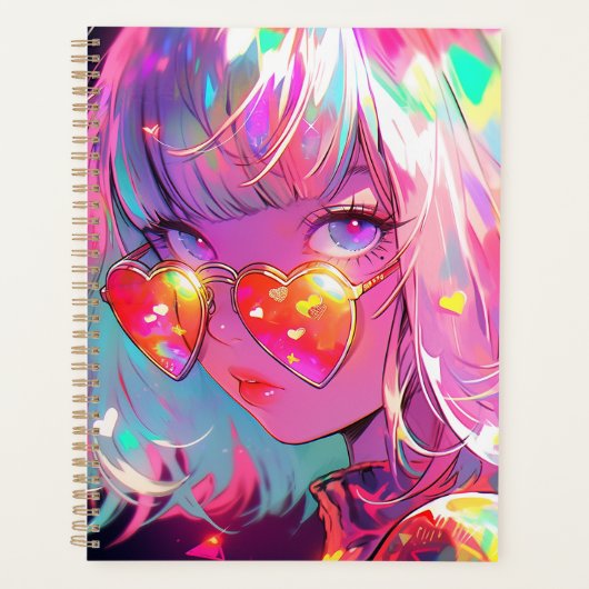 Anime meisje harten planner (Voorkant)