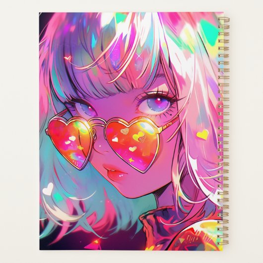 Anime meisje harten planner (Achterkant)