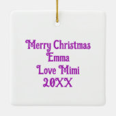 Anime Meisje Holding Een Schattige Kitten Keramisch Ornament (Achterkant)